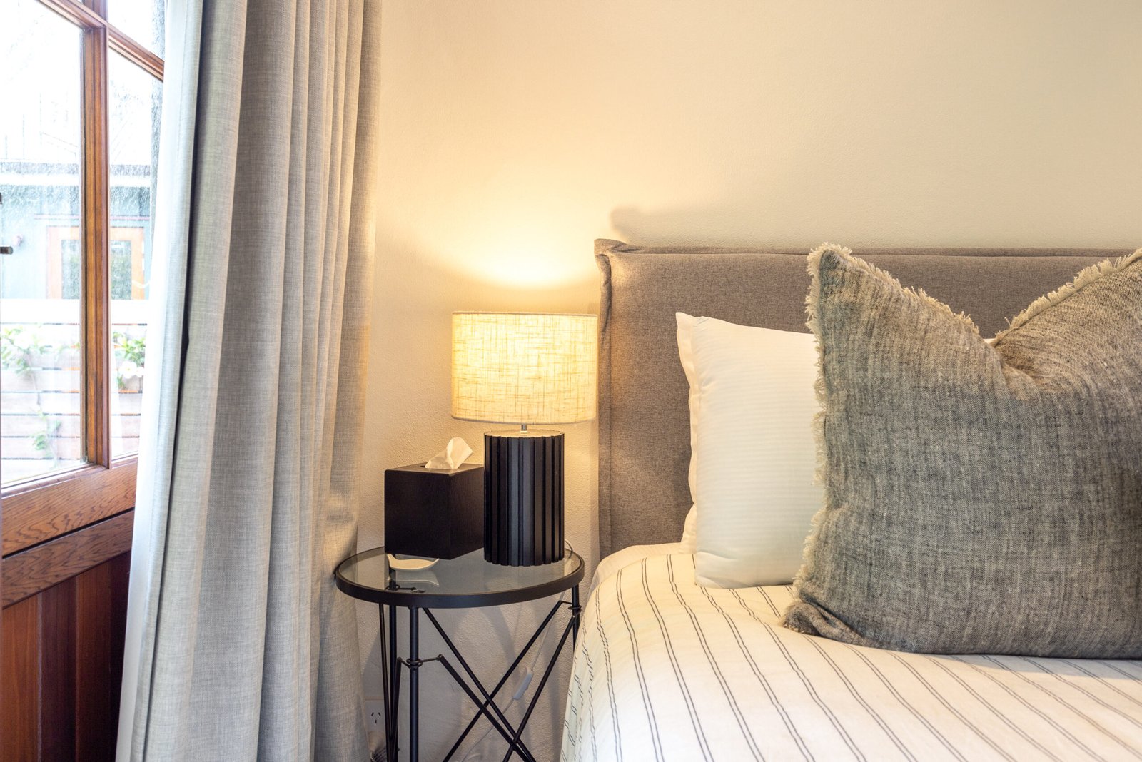 Sandy Bay Suite at Putiki Estate, luxury ensuite bedroom accommodation on Waiheke Island.