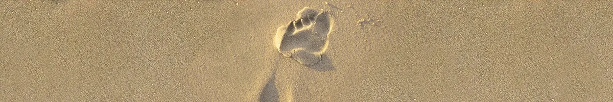 Photo of footprints in sand