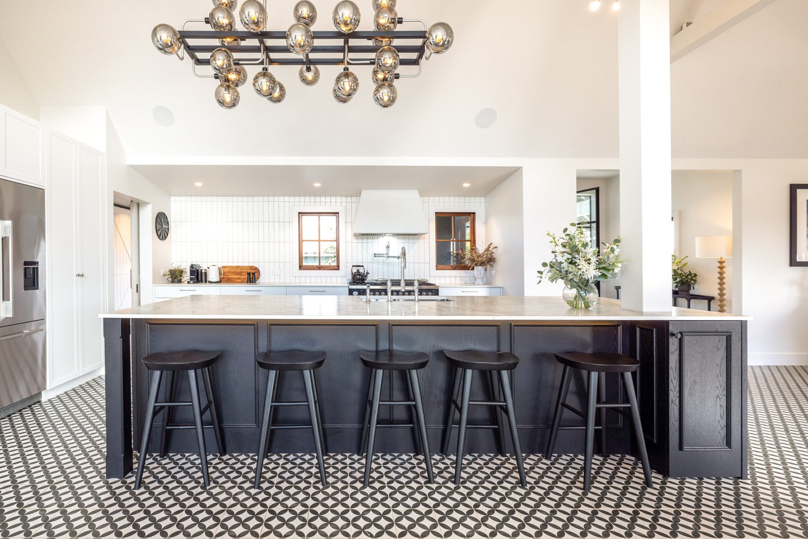 Designer kitchen at Putiki Estate, a luxury lodge on Waiheke Island