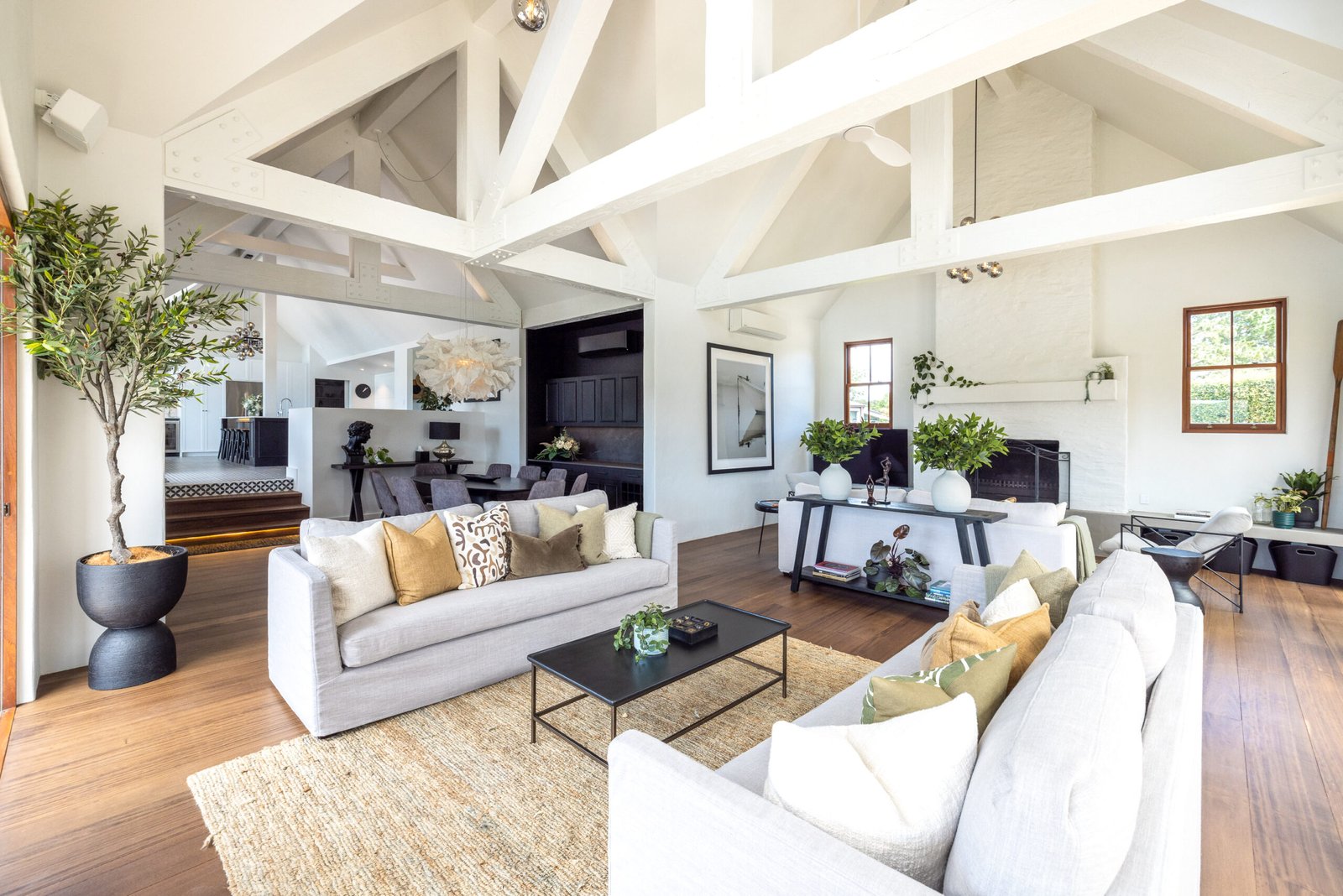 Elegant lounge at Putiki Estate, a luxury lodge on Waiheke Island
