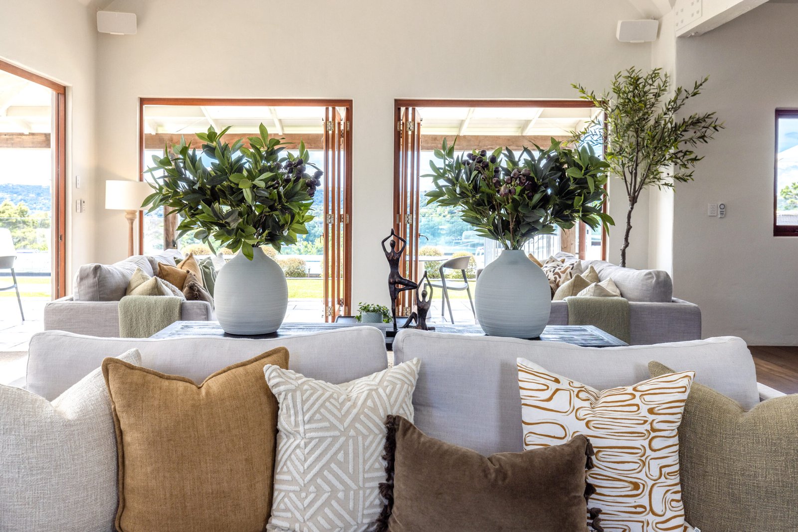 Elegant lounge at Putiki Estate, a luxury lodge on Waiheke Island